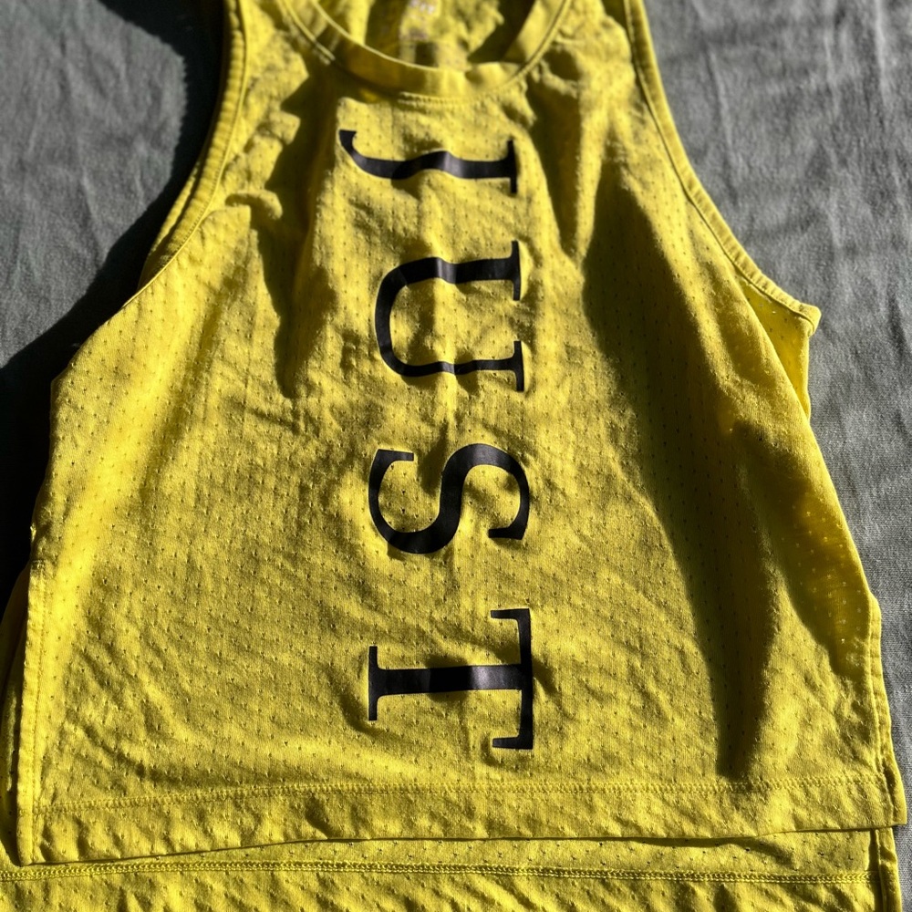 Nike Yellow Tank Top with Bold Print